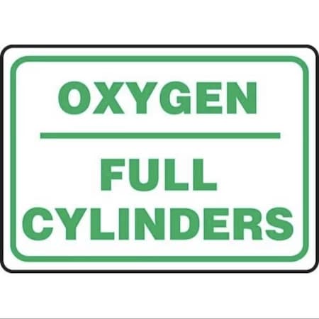 Accuform SAFETY SIGN OXYGEN FULL CYLINDERS MCPG542XT MCPG542XT